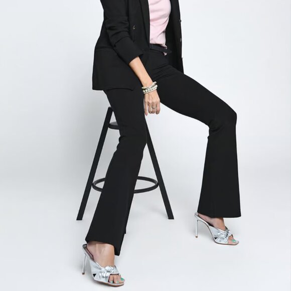 Betabrand Classic Black Pull-on Mid-Rise Bootcut Dress Yoga Pant Size Large - Picture 3 of 13